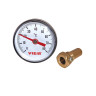 Термометр осевой 0-120°С с погружной гильзой VIEIR