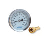 Термометр осевой 0-120°С с термокарманом VIEIR