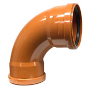 Колено канал. наруж. двухраструбное PVC-U 110/90°