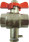 Кран шаровый РВ/РВ 1/2" с отводом М10 VIEIR